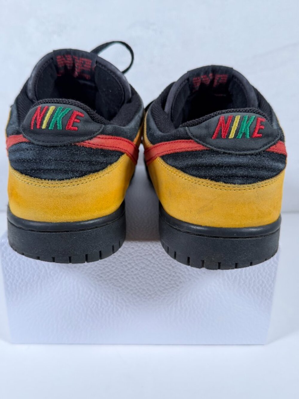 VTG Nike Dunk Low CL Rasta Jamaica Shoes Men Size 11 Black Pine Green 00s GUC - Picture 3 of 8